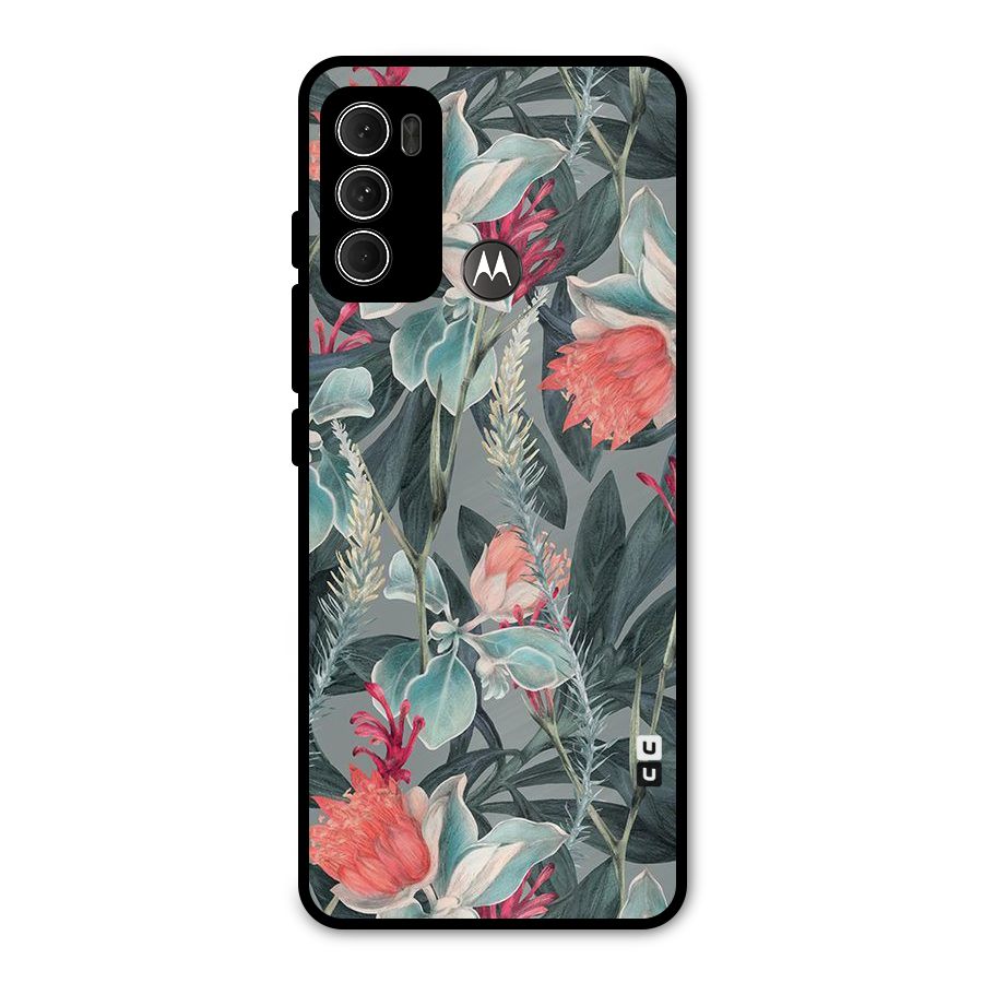 Colored Petals Metal Back Case for Moto G60