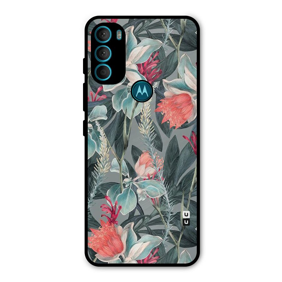 Colored Petals Metal Back Case for Moto G71 5G