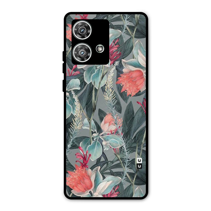 Colored Petals Metal Back Case for Motorola Edge 40 Neo
