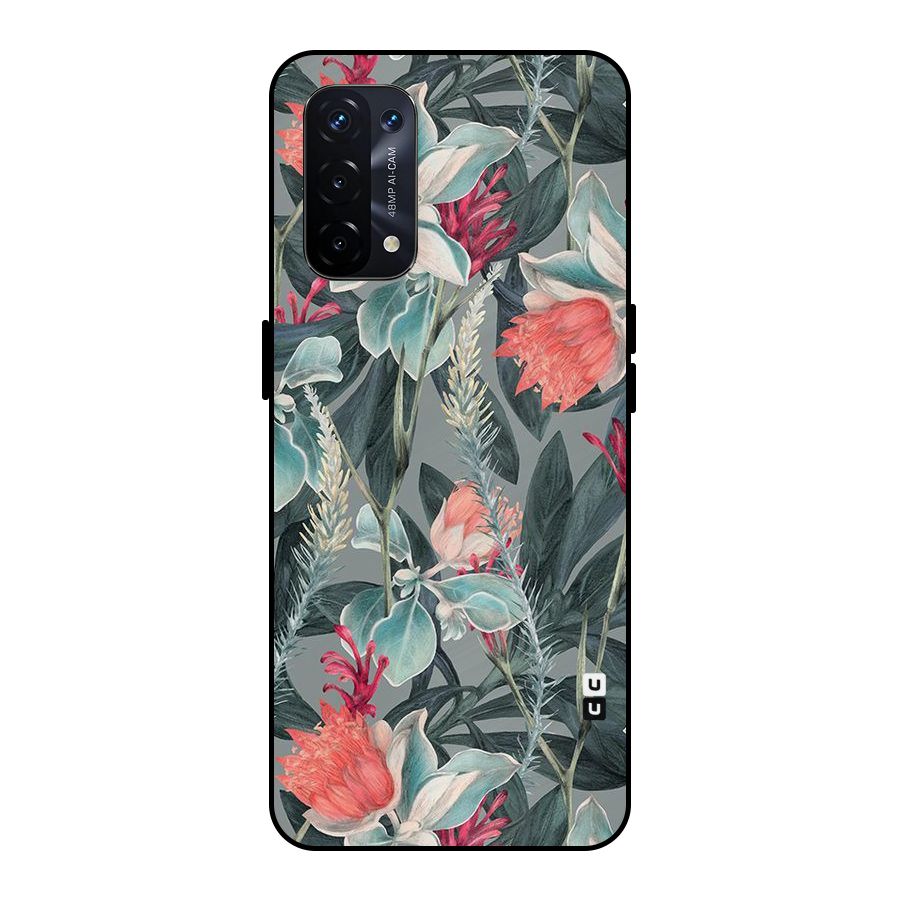 Colored Petals Metal Back Case for Oppo A74 5G