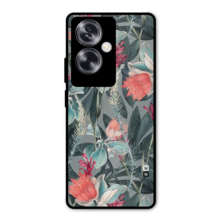 Colored Petals Metal Back Case for Oppo A79 5G