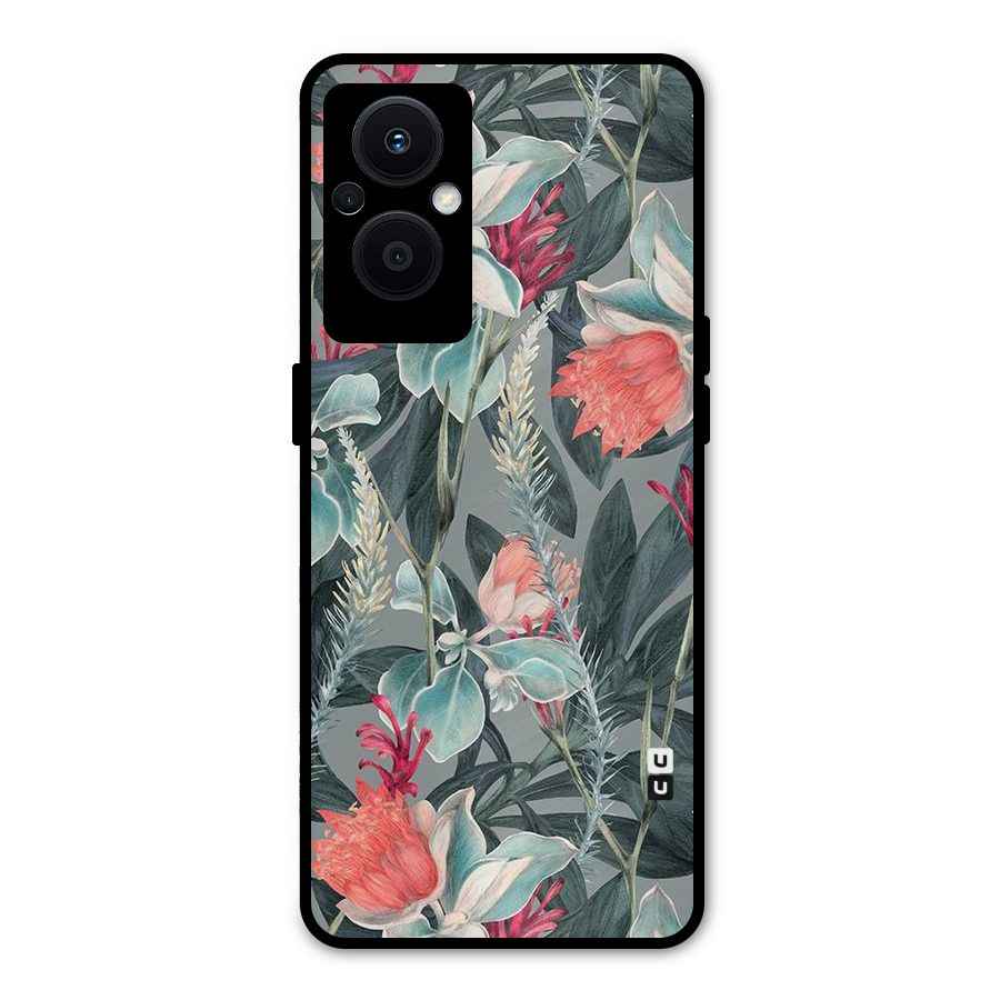 Colored Petals Metal Back Case for Oppo F21s Pro 5G