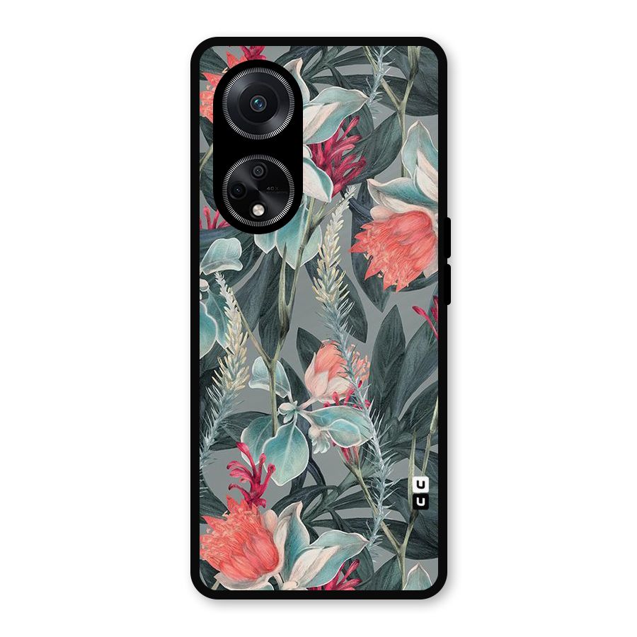 Colored Petals Metal Back Case for Oppo F23