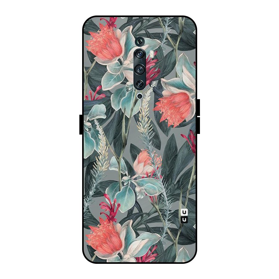 Colored Petals Metal Back Case for Oppo Reno2 Z