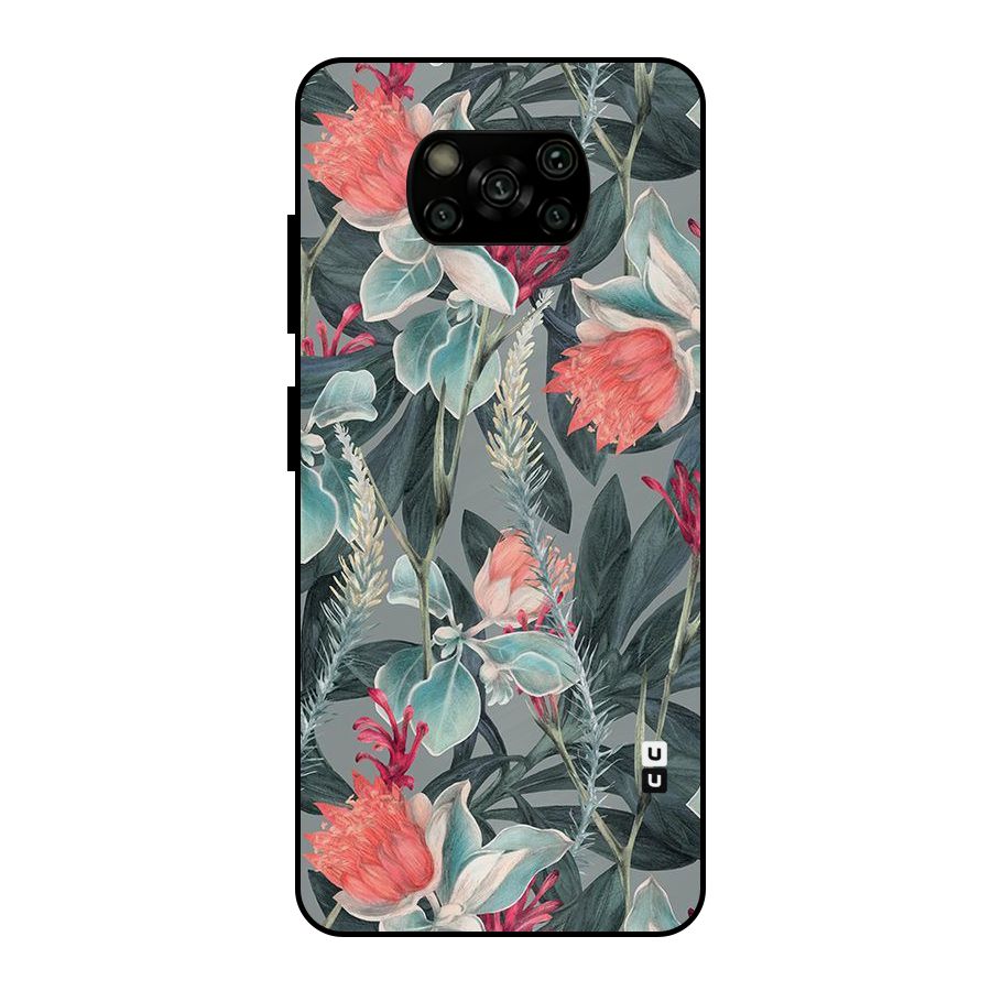 Colored Petals Metal Back Case for Poco X3