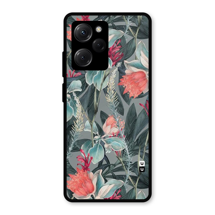 Colored Petals Metal Back Case for Poco X5 Pro