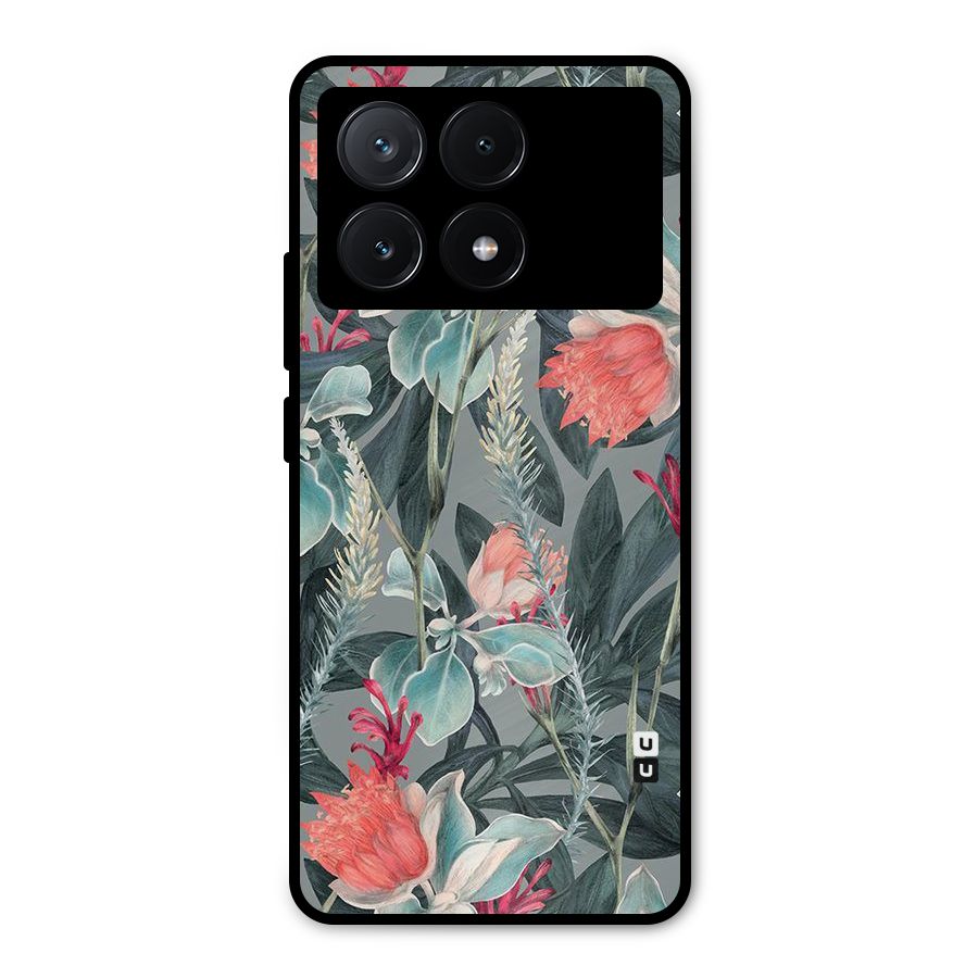 Colored Petals Metal Back Case for Poco X6 Pro