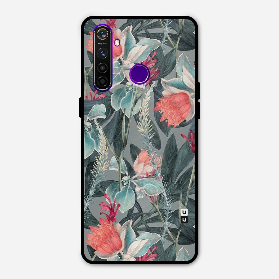 Colored Petals Metal Back Case for Realme 5 Pro