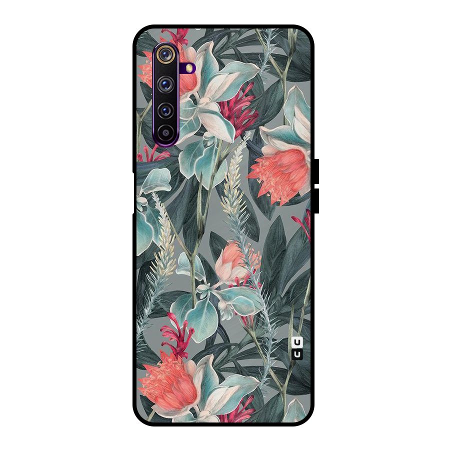 Colored Petals Metal Back Case for Realme 6 Pro