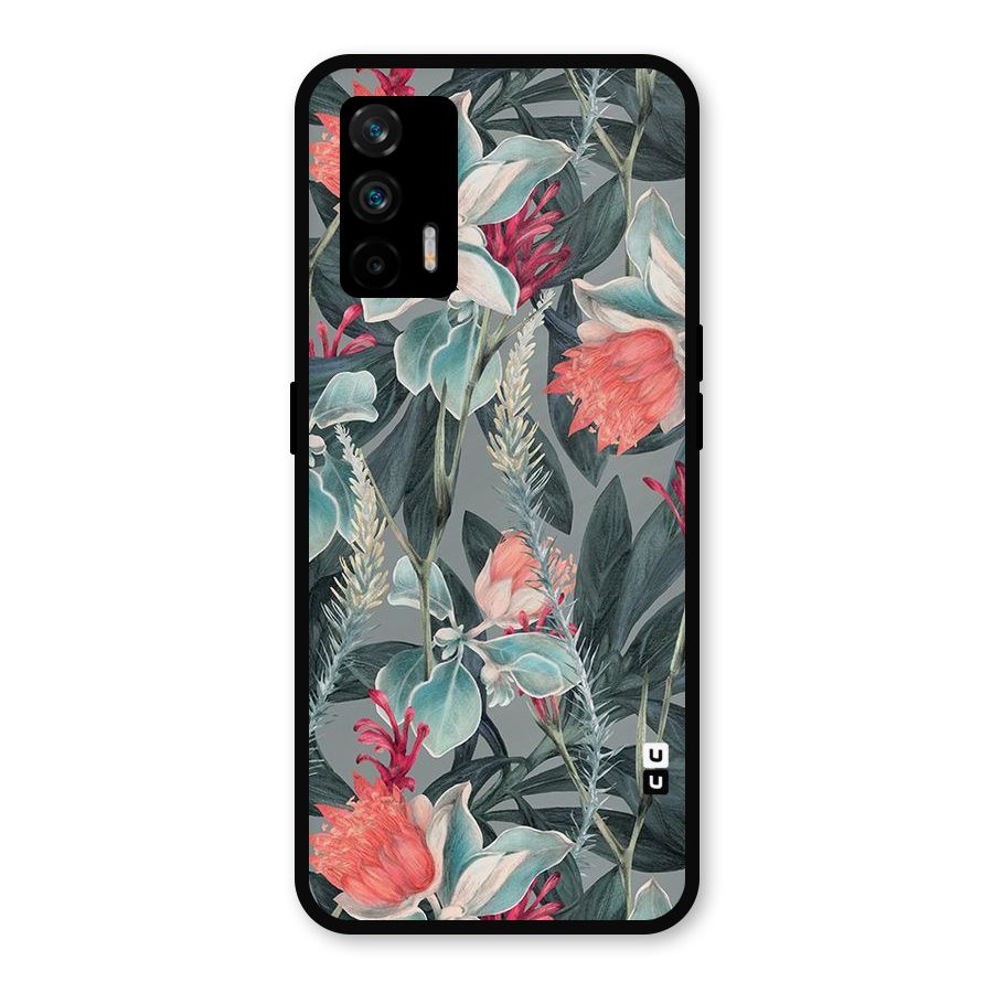 Colored Petals Metal Back Case for Realme X7 Max