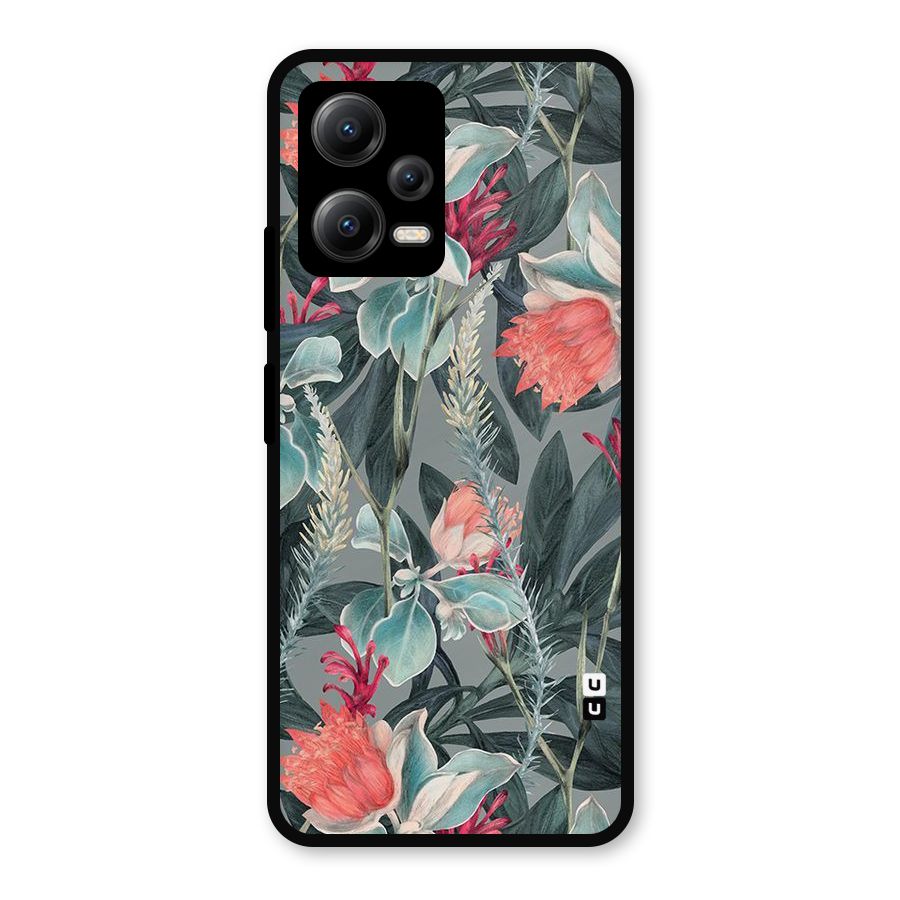 Colored Petals Metal Back Case for Redmi Note 12 5G