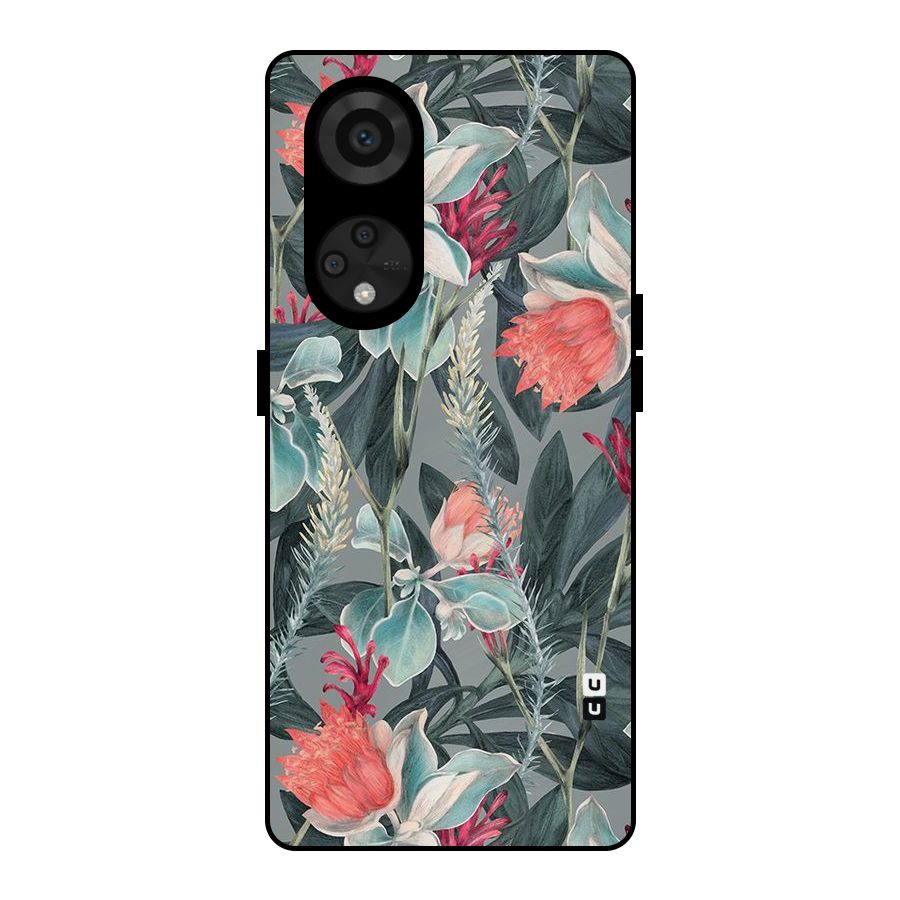 Colored Petals Metal Back Case for Reno8 T 5G