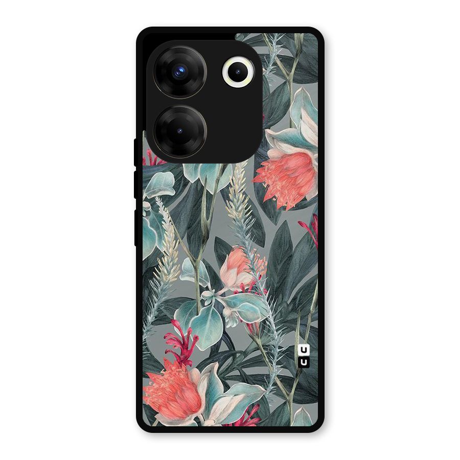 Colored Petals Metal Back Case for Tecno Camon 20