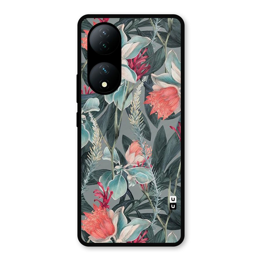 Colored Petals Metal Back Case for Vivo T2