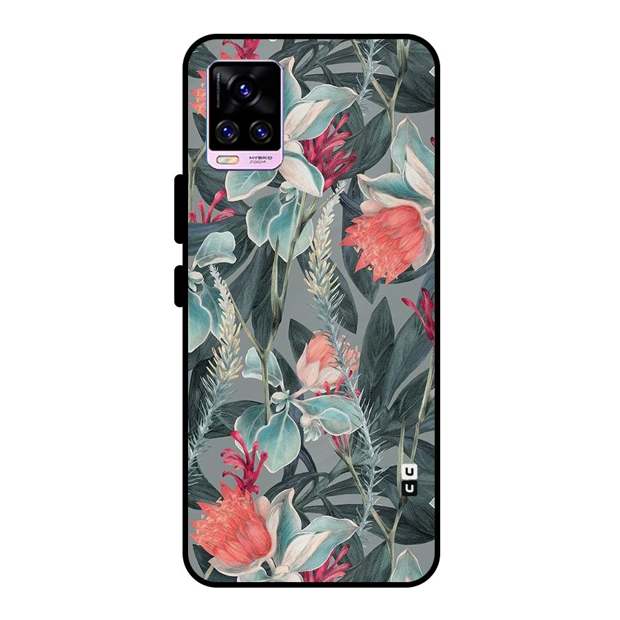 Colored Petals Metal Back Case for Vivo V20 Pro