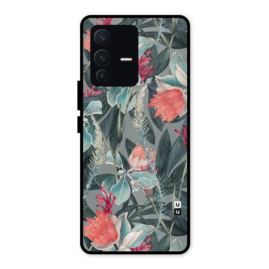 Colored Petals Metal Back Case for Vivo V23 5G