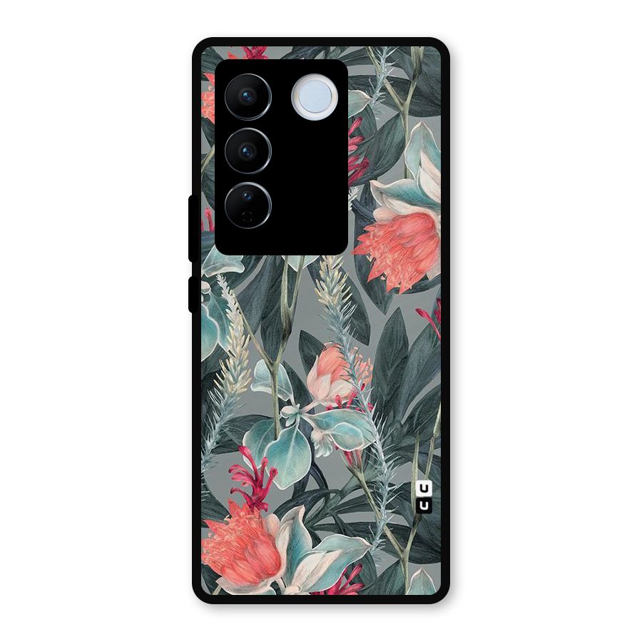 Colored Petals Metal Back Case for Vivo V27