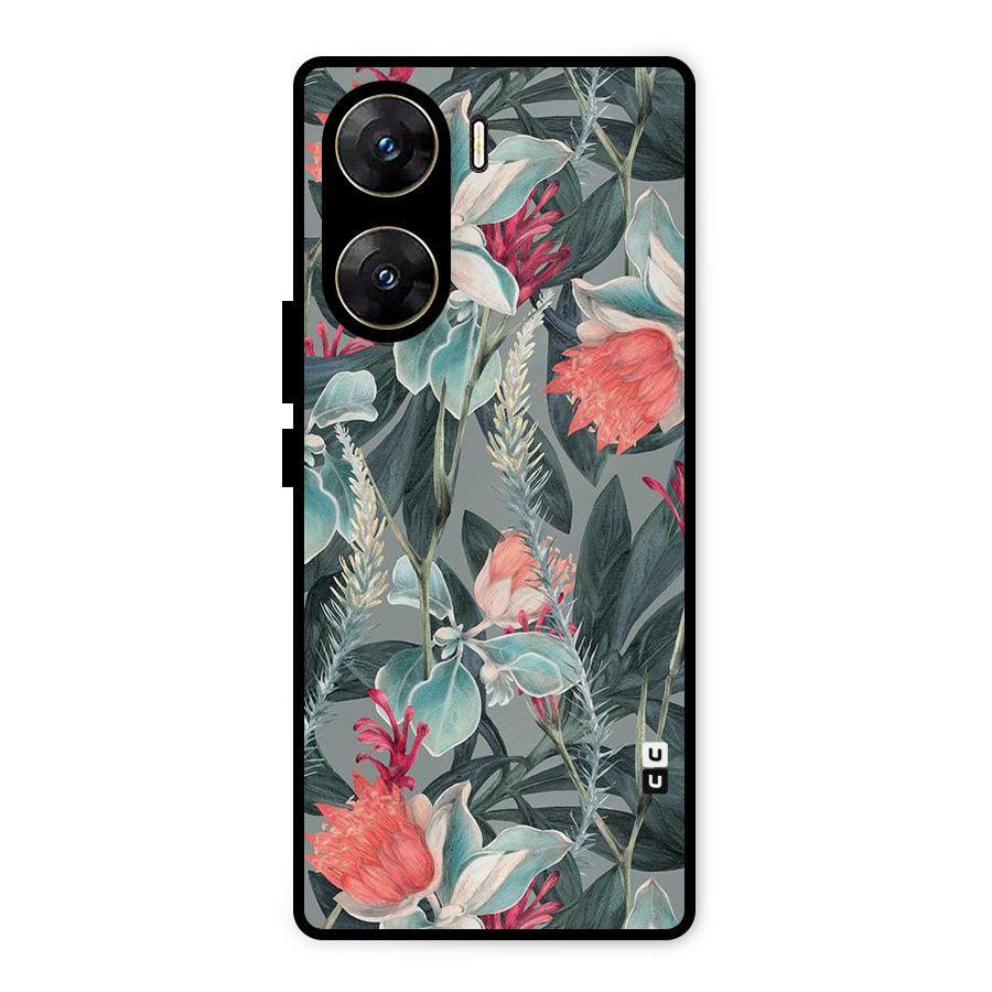 Colored Petals Metal Back Case for Vivo V29e