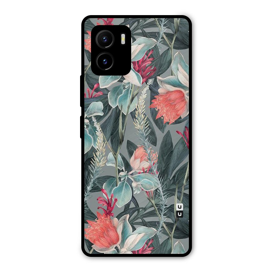 Colored Petals Metal Back Case for Vivo Y15s
