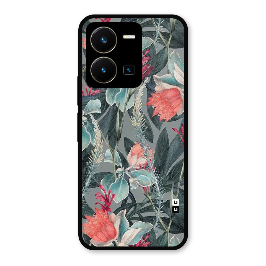 Colored Petals Metal Back Case for Vivo Y35