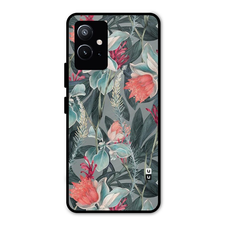 Colored Petals Metal Back Case for Vivo Y75 5G