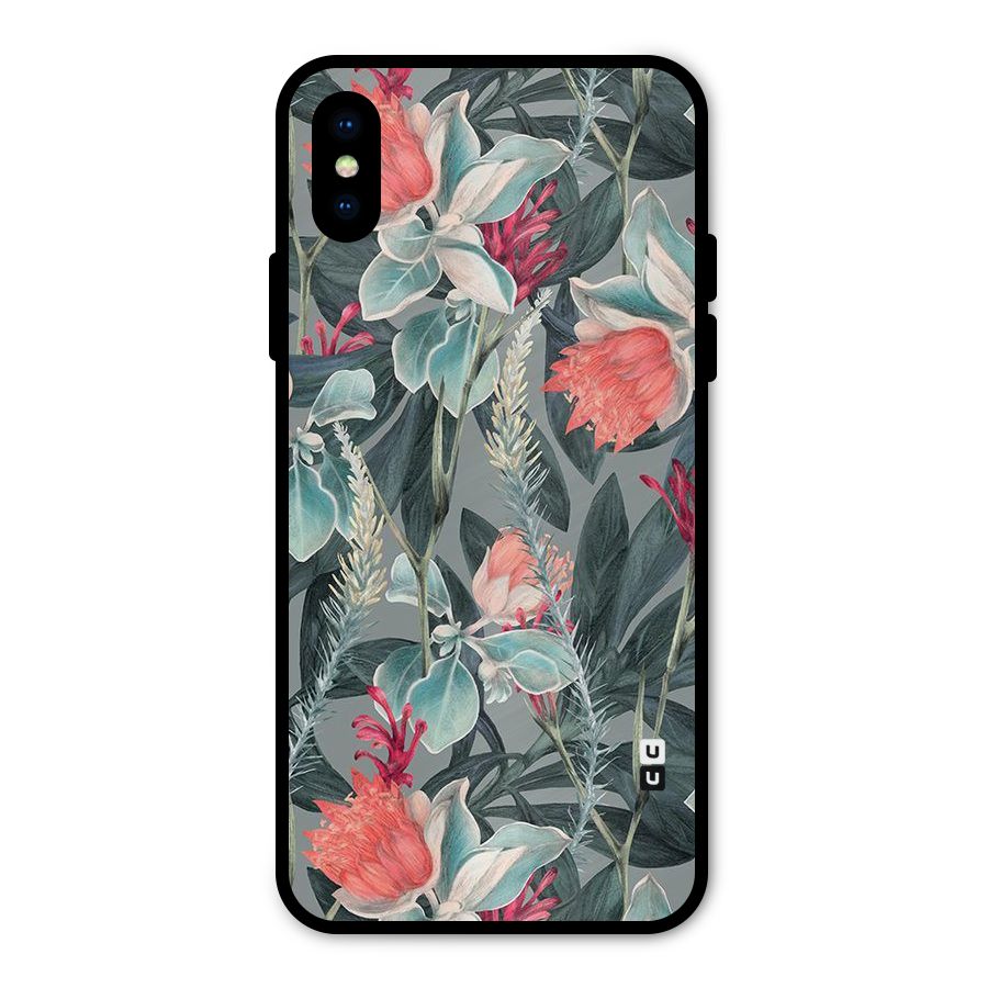 Colored Petals Metal Back Case for iPhone X