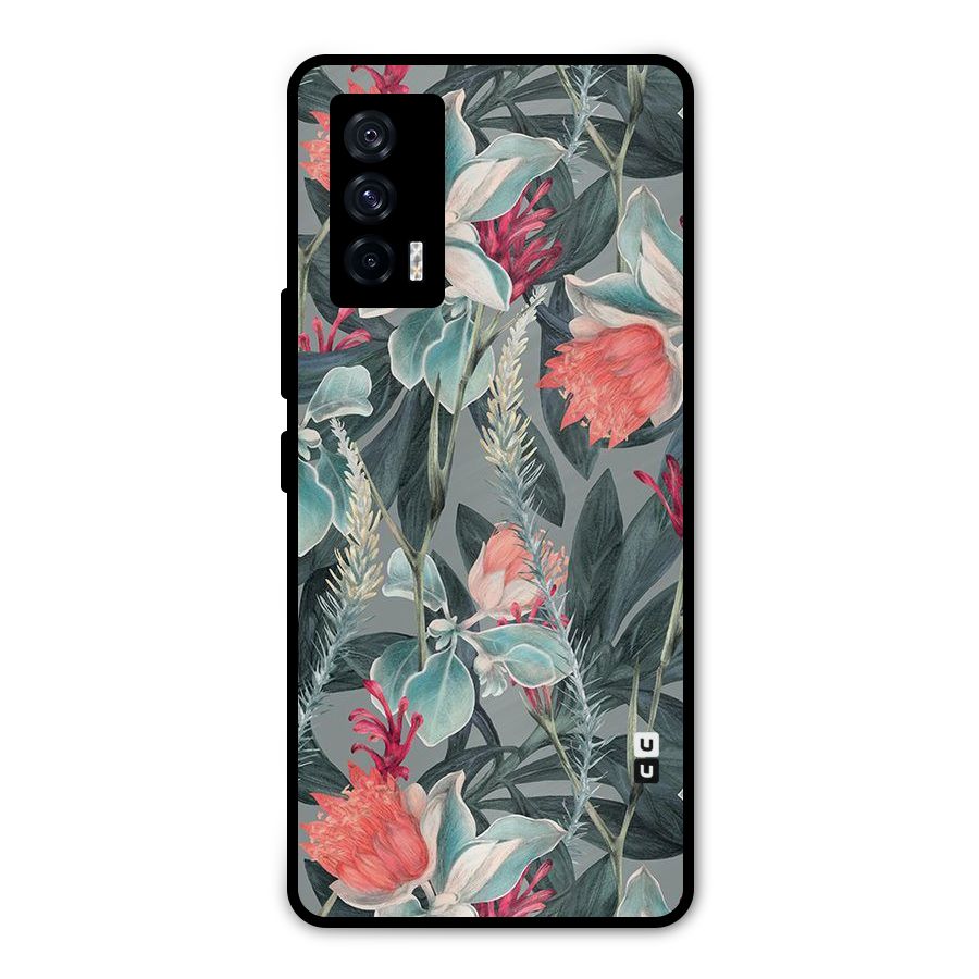 Colored Petals Metal Back Case for iQOO 7 5G