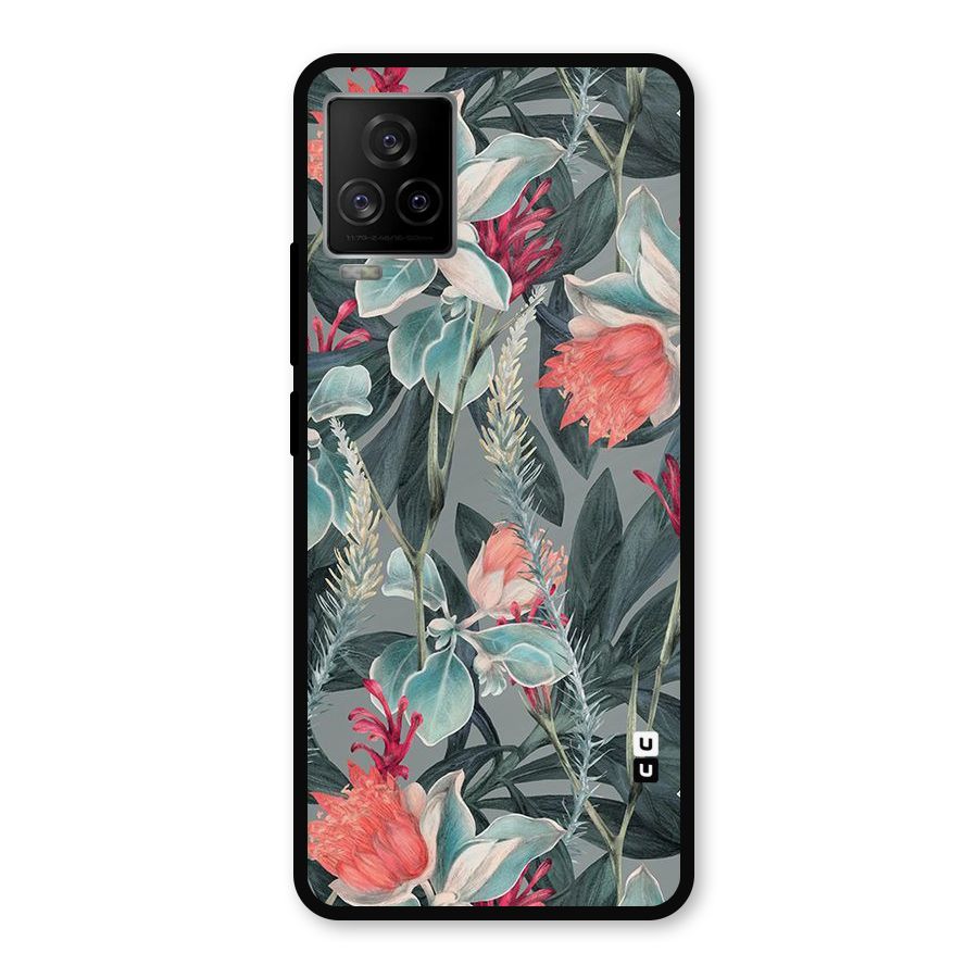 Colored Petals Metal Back Case for iQOO 7 Legend 5G