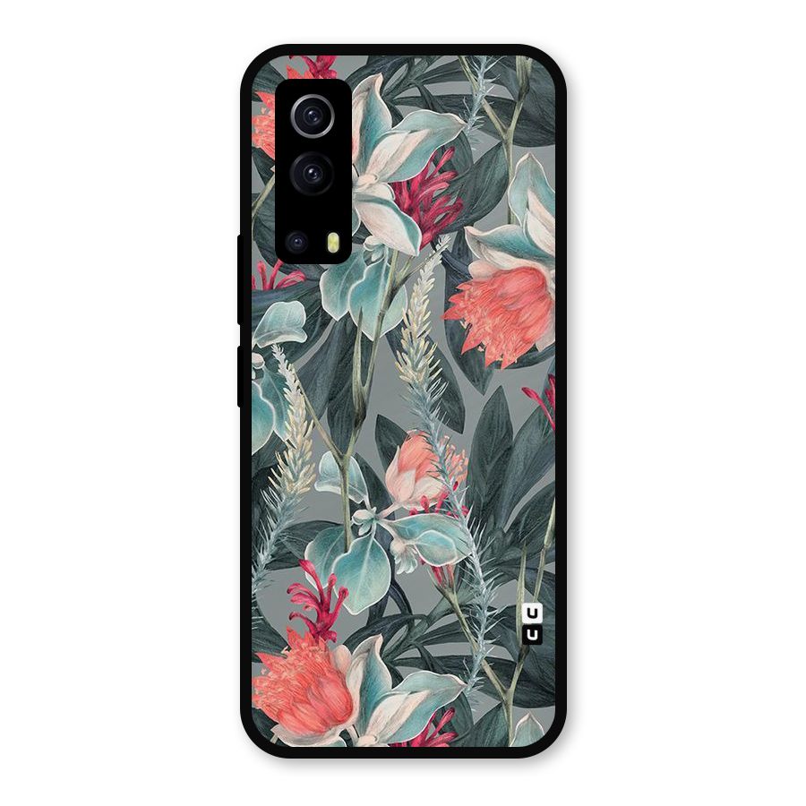 Colored Petals Metal Back Case for iQOO Z3