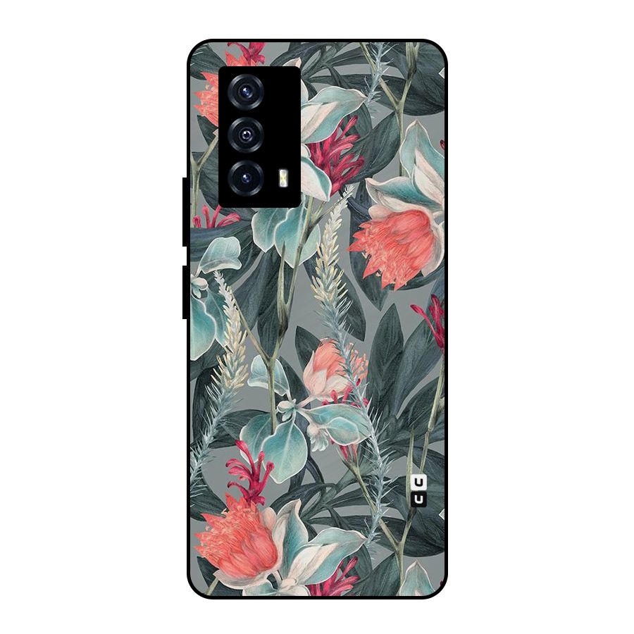 Colored Petals Metal Back Case for iQOO Z5