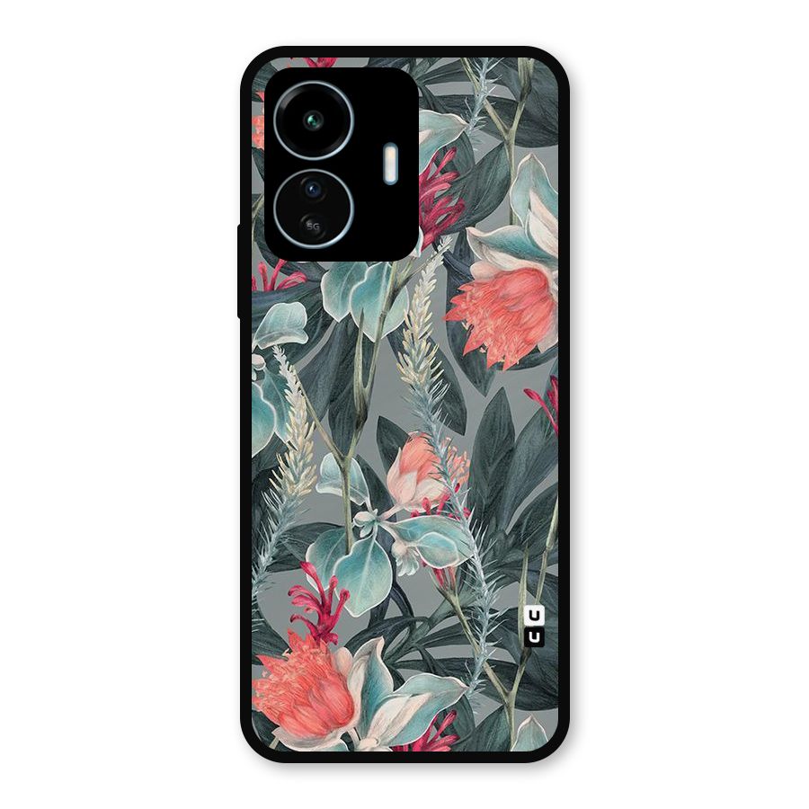 Colored Petals Metal Back Case for vivo iQOO Z6 Lite 5G