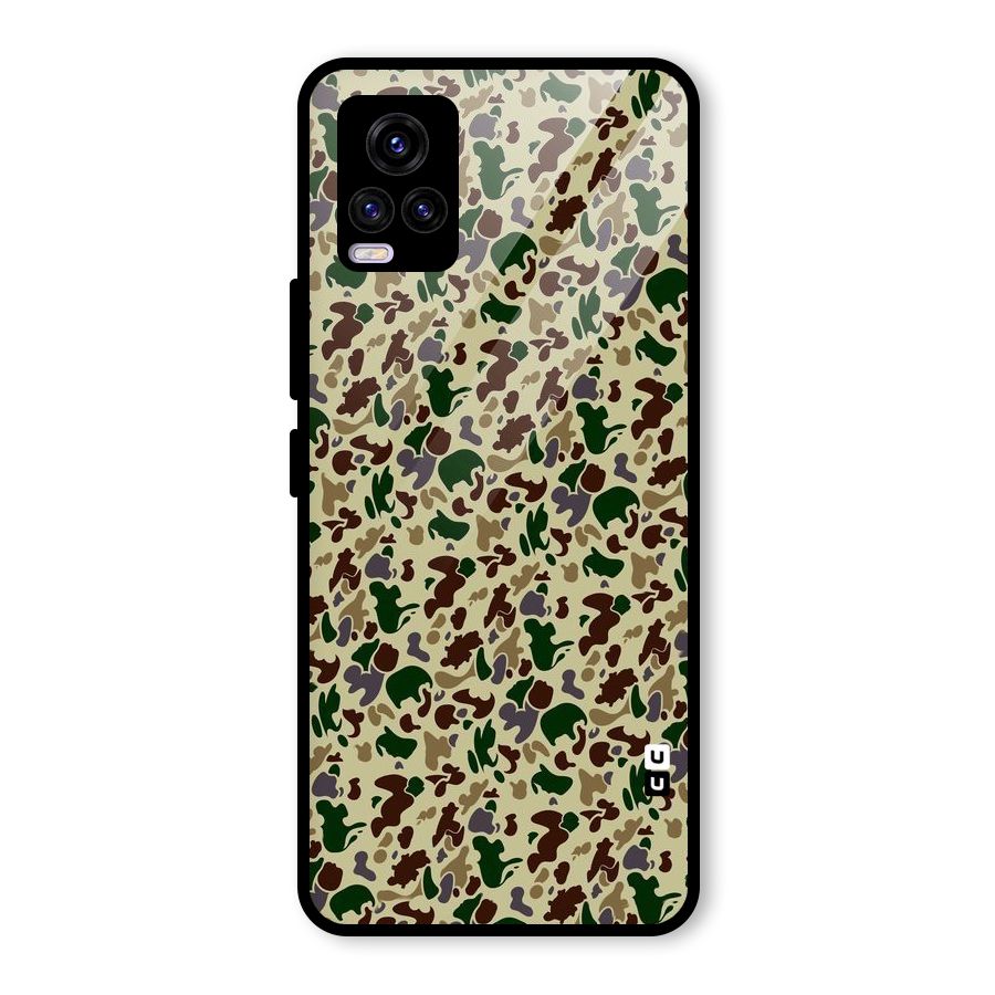 Colored Shapes Glass Back Case for Vivo V20 2021