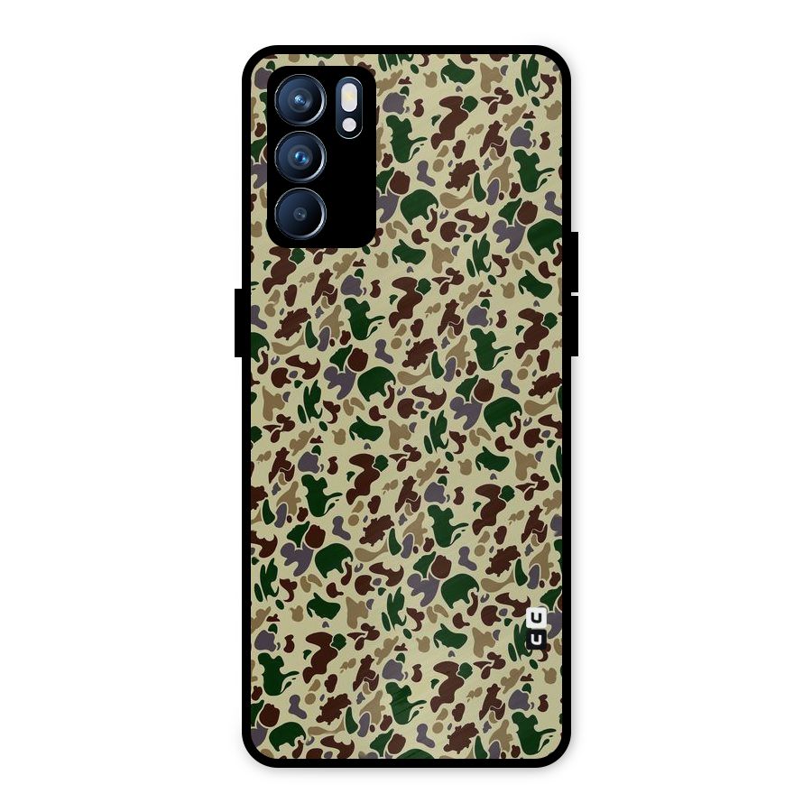 Colored Shapes Metal Back Case for Oppo Reno6 5G