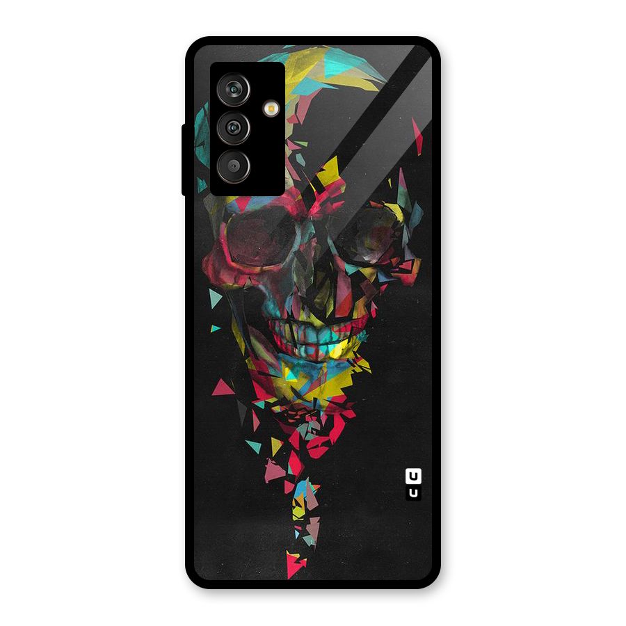 Colored Skull Shred Glass Back Case for Galaxy M13