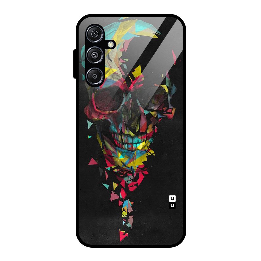Colored Skull Shred Glass Back Case for Galaxy M34 5G