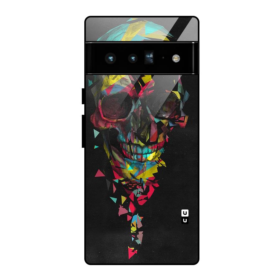 Colored Skull Shred Glass Back Case for Google Pixel 6 Pro