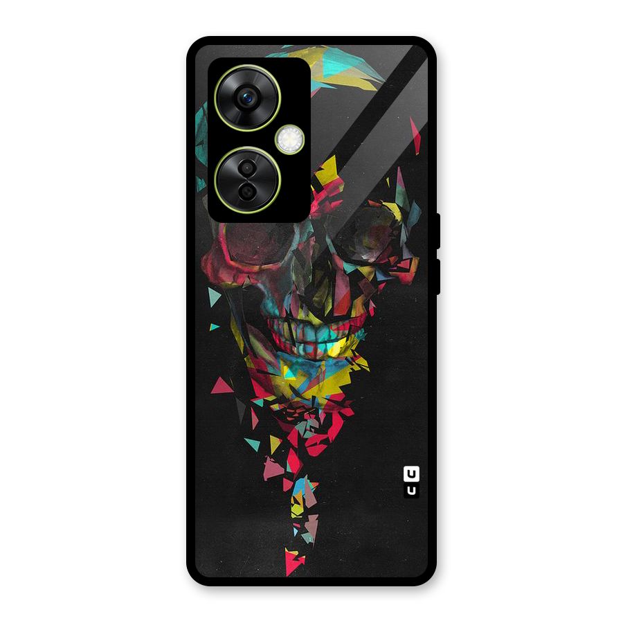Colored Skull Shred Glass Back Case for OnePlus Nord CE 3 Lite