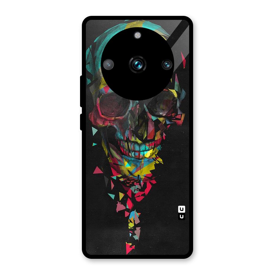 Colored Skull Shred Glass Back Case for Realme 11 Pro