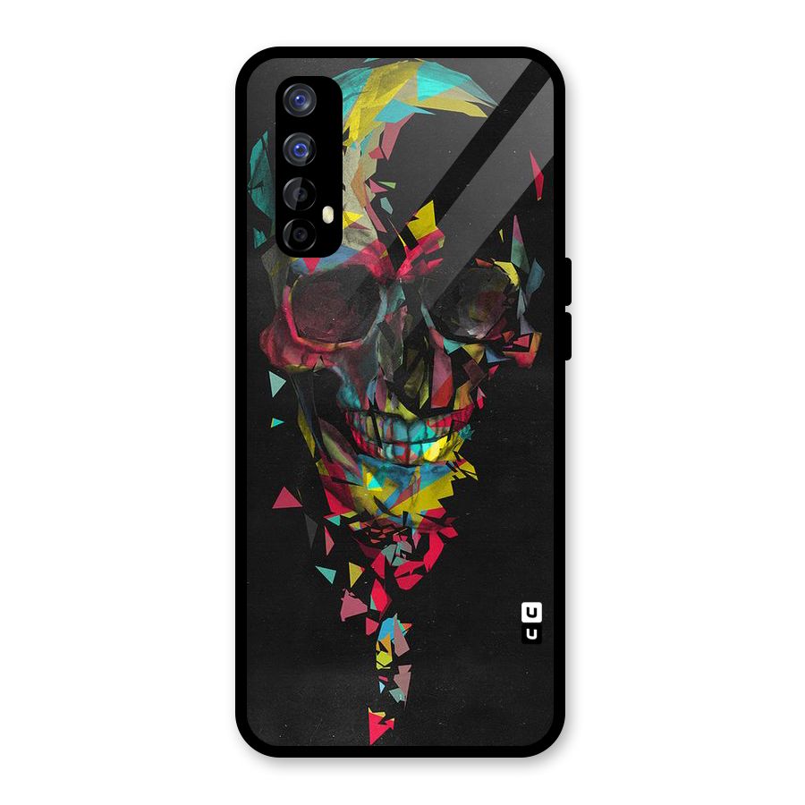 Colored Skull Shred Glass Back Case for Realme 7