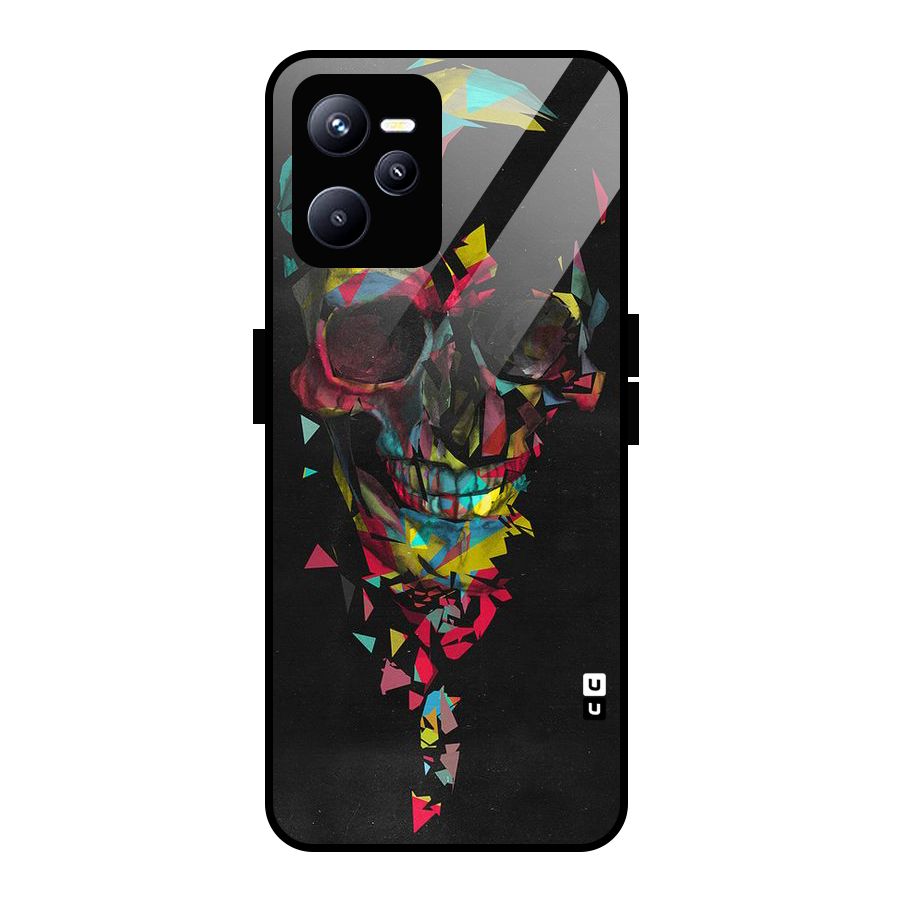Colored Skull Shred Glass Back Case for Realme C35