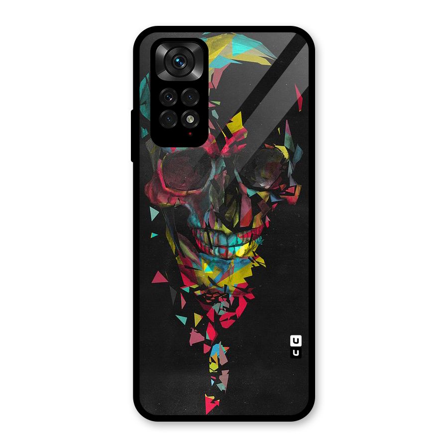 Colored Skull Shred Glass Back Case for Redmi Note 11S