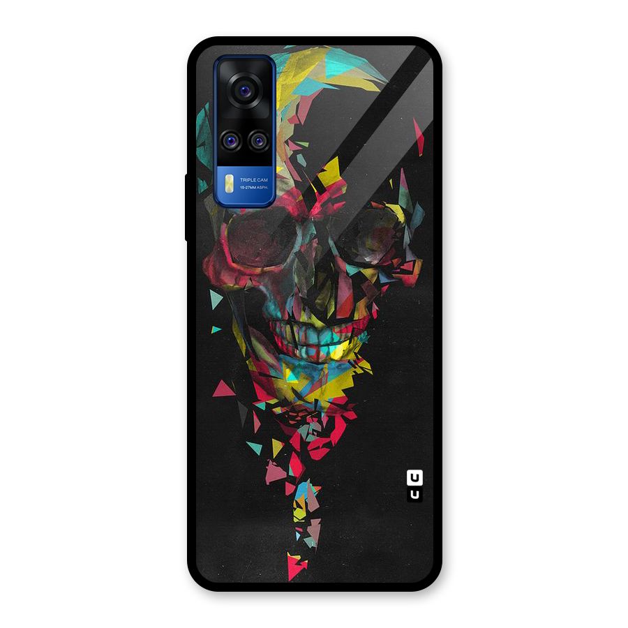 Colored Skull Shred Glass Back Case for Vivo Y31