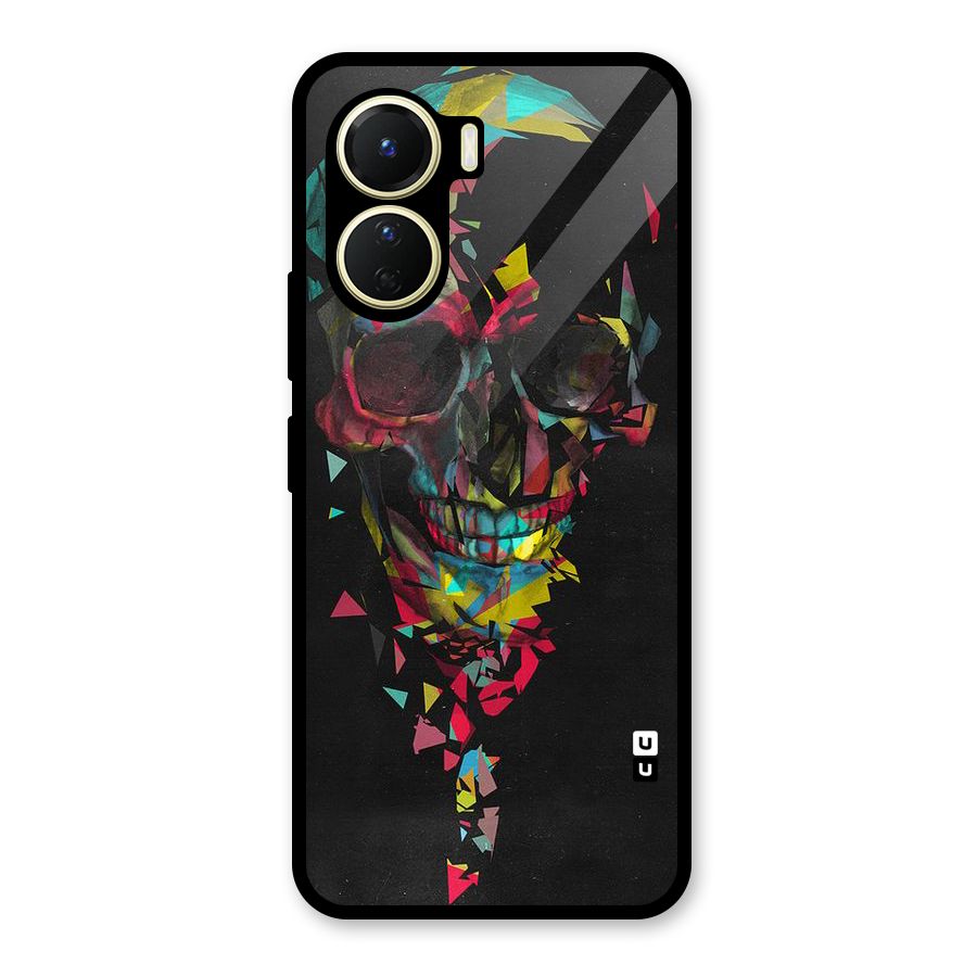 Colored Skull Shred Glass Back Case for Vivo Y56