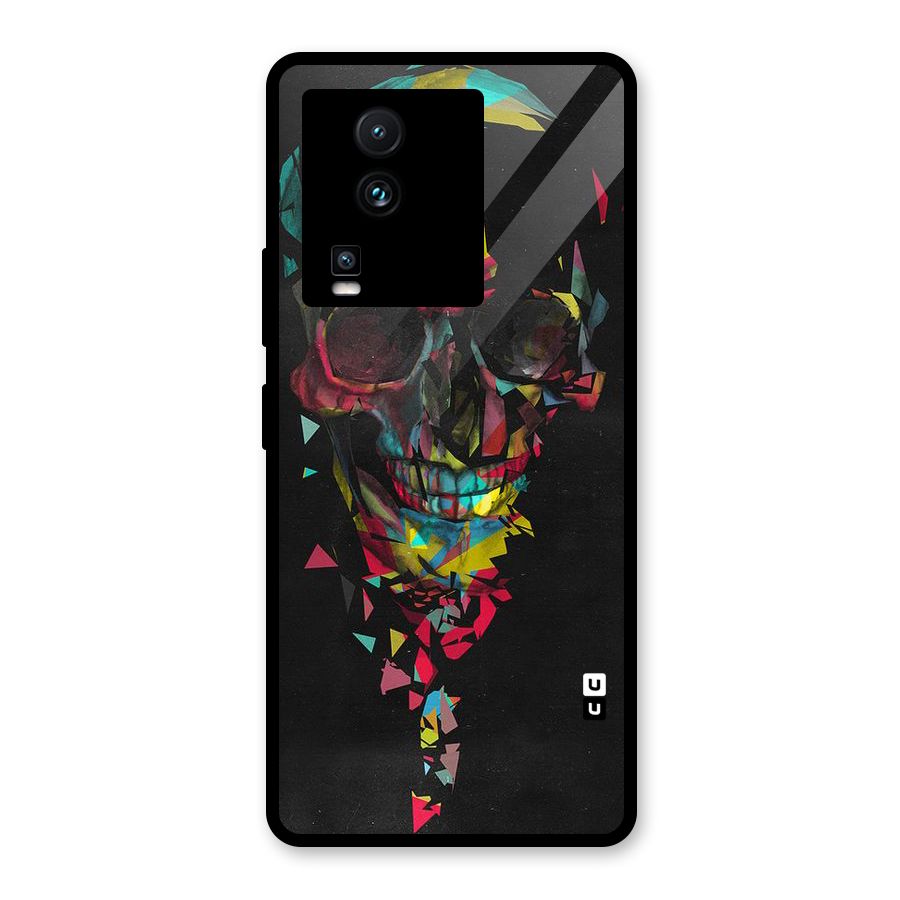 Colored Skull Shred Glass Back Case for Vivo iQOO Neo 7 Pro