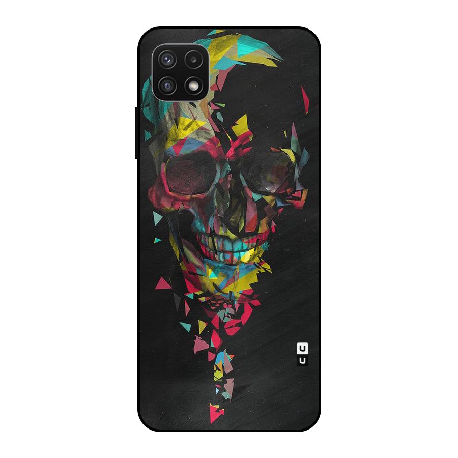 Colored Skull Shred Metal Back Case for Galaxy A22 5G