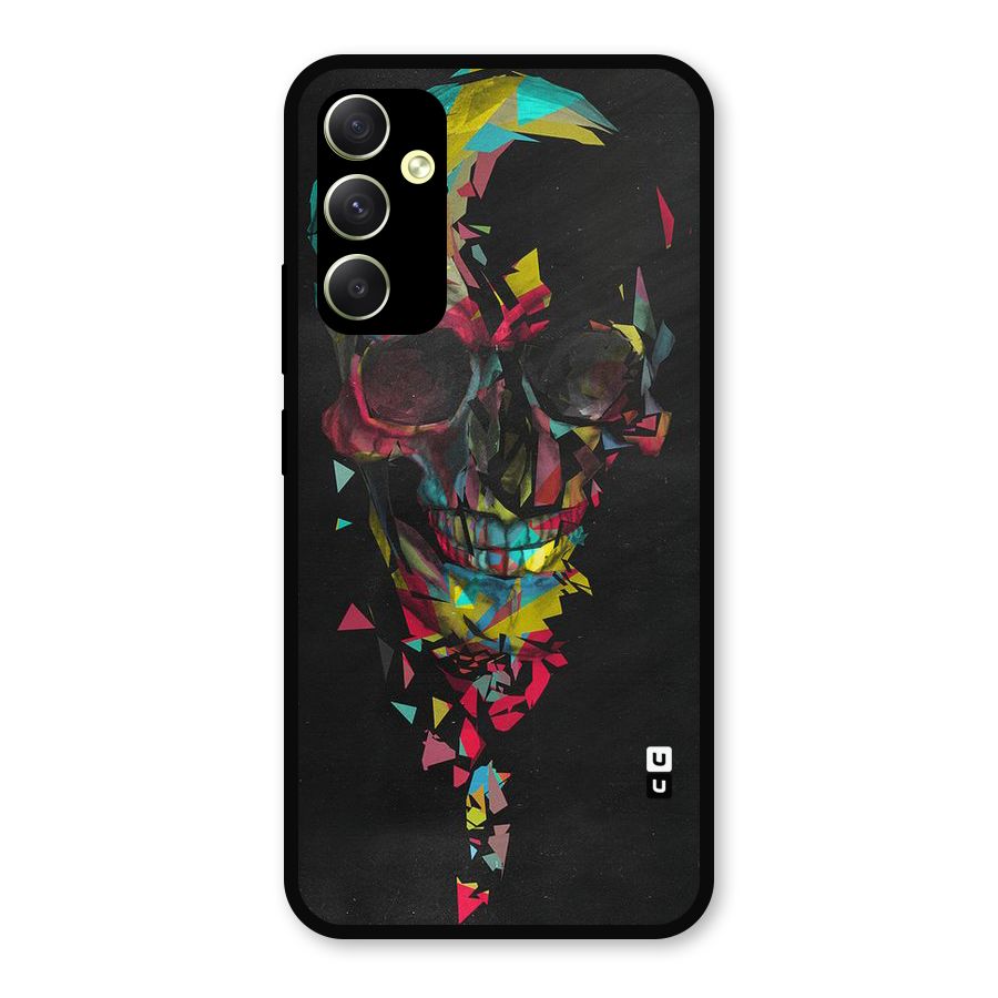 Colored Skull Shred Metal Back Case for Galaxy A34