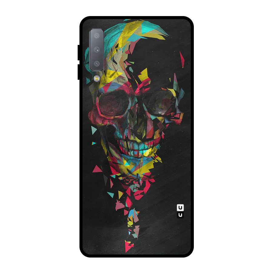 Colored Skull Shred Metal Back Case for Galaxy A7 (2018)