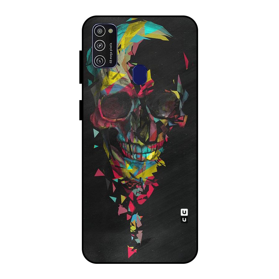 Colored Skull Shred Metal Back Case for Galaxy M21