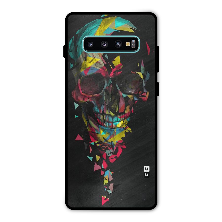 Colored Skull Shred Metal Back Case for Galaxy S10 Plus