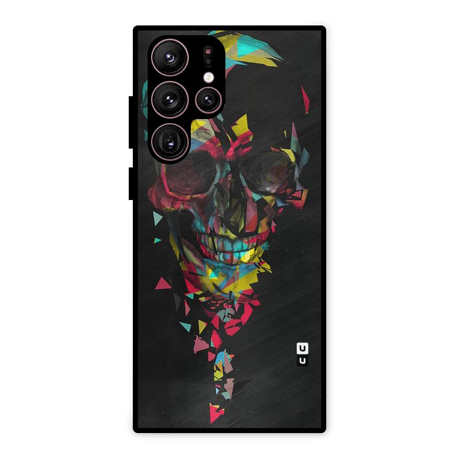 Colored Skull Shred Metal Back Case for Galaxy S22 Ultra 5G